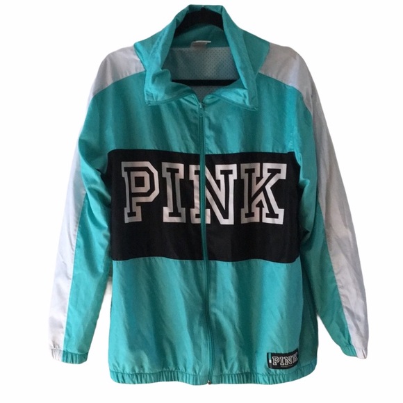 Pink VS Y2K Anorak zip up teal & black jacket - Picture 1 of 6
